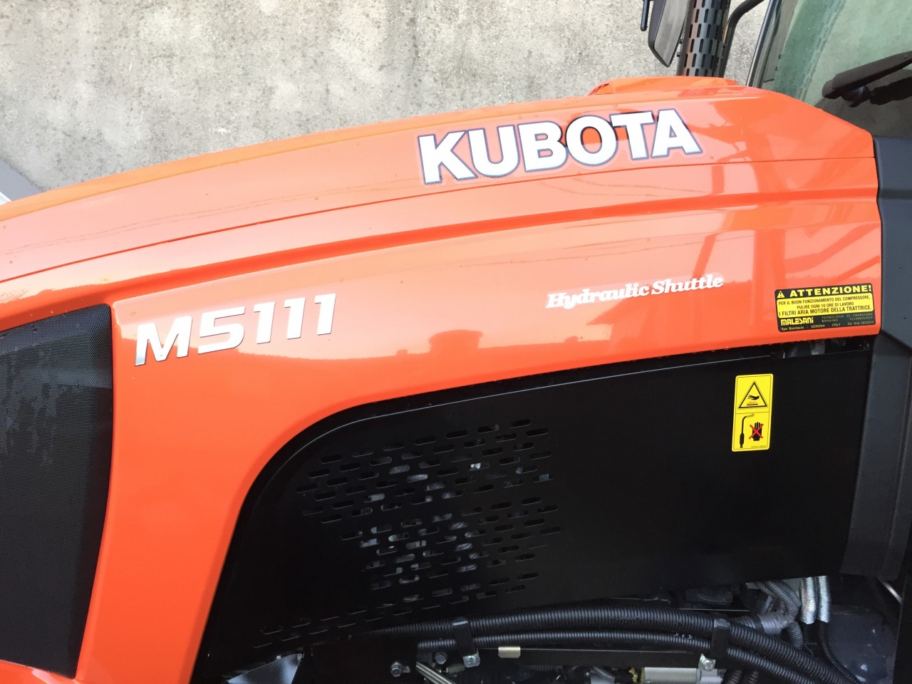 Impianto di Frenatura Pneumatico installato su Kubota serie M 5000 campo aperto